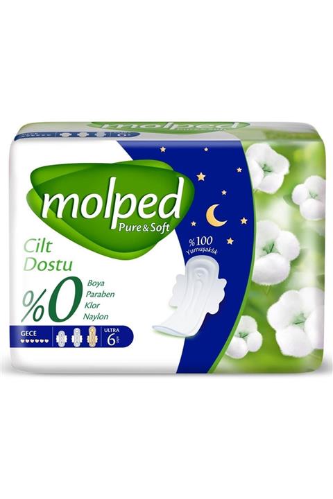 Molped Pure Soft Tekli Gece 6'lı