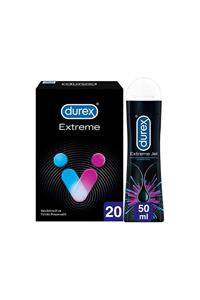 Durex Extreme Geciktiricili 20’li Prezervatif + Extreme Jel