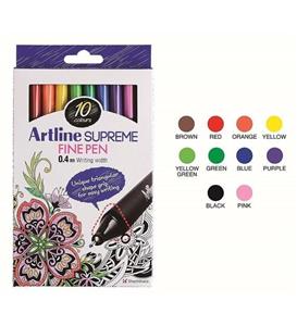 artline Supreme Fine Pen 0.4 Mm Keçe Uçlu Kalem 10 Renk Set