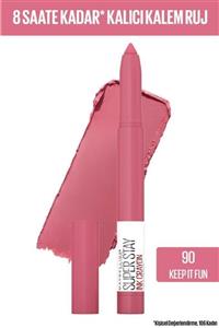 Maybelline New York Super Stay Ink Crayon Kalem Mat Ruj Pinks Edition 90 Keep It Fun