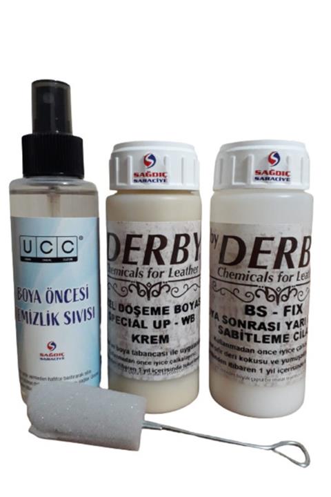 Sağdıç Saraciye Krem Deri Oto Direksiyon Döşeme Boyama Seti 3'lü