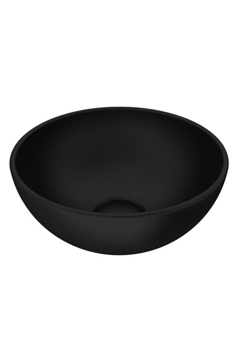 Bocchi Tezgah Üstü Yuvarlak Vessel 26cm. Lavabo - Mat Siyah