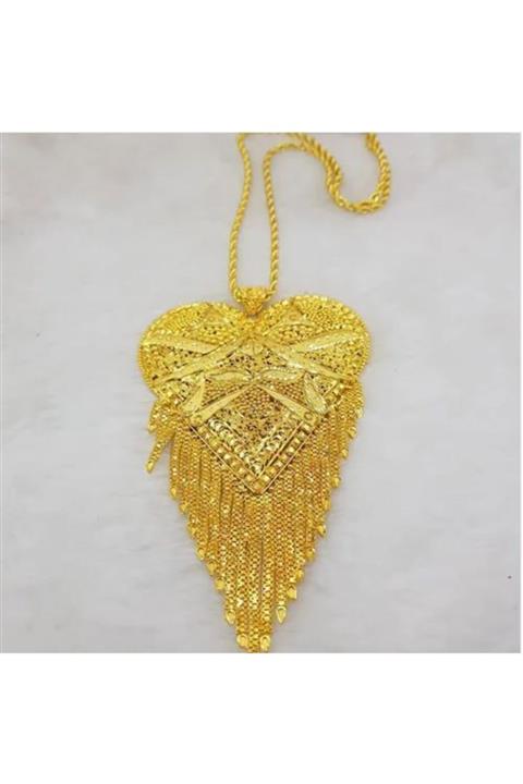 Alzey Gold İmitasyon Altın Kaplama 4 Adet 1.5 Cm Bilezik Ve Hint Işi Kolye