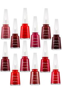 Flormar Synee Nail Enamel Kırmızı Oje Seti (12 Adet ) “synee Kese Hediyeli”