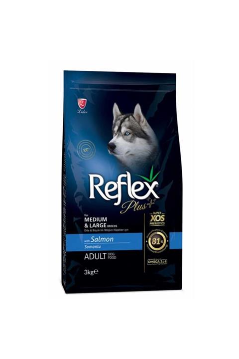 Reflex Plus Adult Medium Large Dog Somonlu Büyük Irk Yetişki Köpek Maması 3 kg