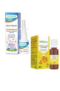 RINOFRESH Çocuklar Için Panthenol Burun Spreyi 20 Ml + D3 Vitamini 20 Ml Damla