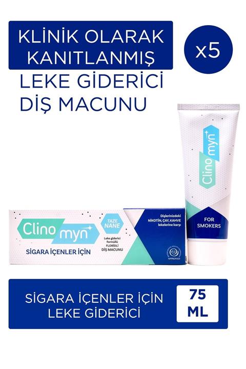 Clinomyn Sigara Içenler Için Diş Macunu 75 ml X 5 Adet