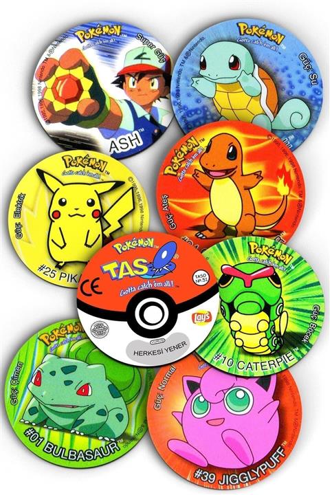 Artanhediyelik 8 Adet, Dekoratif Ahşap, Pokemon Taso Bardak Altlığı, Sevgiliye, Doğum Günü Hediyesi