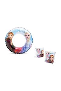 OCCA TREND Frozen 2 Elsa Anna Deniz Ve Havuz Çocuk Can Simidi Ve Kolluk Set