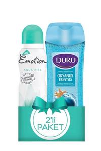 Emotion Deodorant Aqua Kiss 150ml +duru Duş Jeli Okyanus Esintisi 250ml