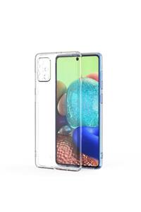 Samsung Galaxy A51 Uyumlu Kılıf Kamera Korumalı Yumuşak Şeffaf Ince Süper Silikon