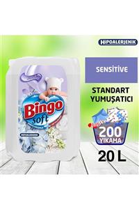 Bingo Soft Çamaşır Yumuşatıcısı Sensitive 5 L Ekonomi Paketi 4'lü