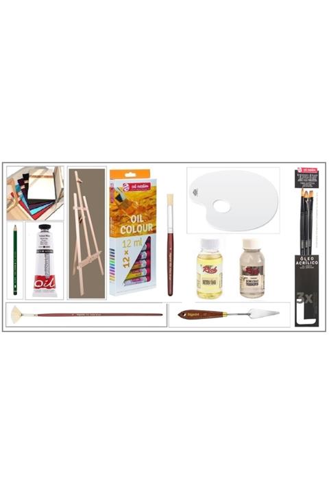 Pera Sanat Üst Segment Yağlı Boya Seti, Şovale - Tuval