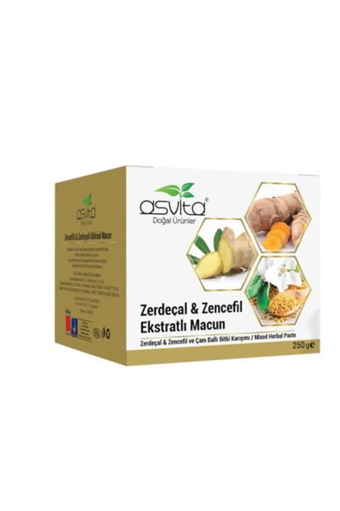 biaktar Koah Ve Aslım Için Sıvı Propolis, Bal, Zerdeçal Ve Zencefilli Macun Katkısız Ve Doğal 400gr