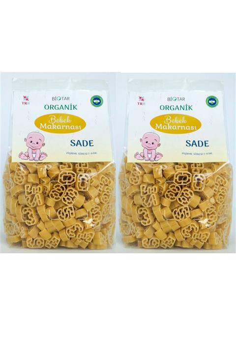 BİOTAR Organik Tarım Ürünleri Organik Bebek Makarnası Sade 350 Gr X 2 Adet