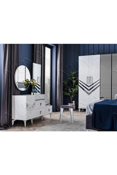 Çiftci Ticaret Beyaz Homeset Kandilli Mdf Kapaklı Yatak Odası Takımı