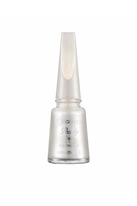 Flormar Pearly Nail Enamel Sedefli Beyaz Oje