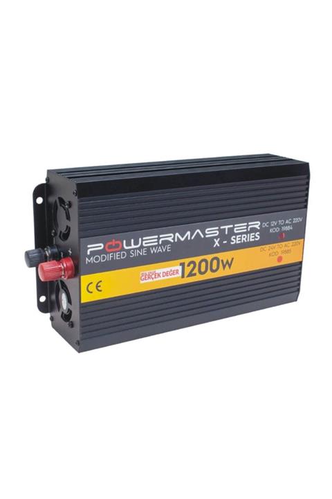 Powermaster Pwr1200-12 Tek Digital Ekranlı 12 Volt 1200 Watt Modified Sinus Inverter