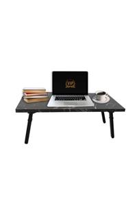 Vip Home Concept Katlanır Yatak Kahvaltı Masası Laptop Masası Çalışma 60x30 Cm Mermer Desen