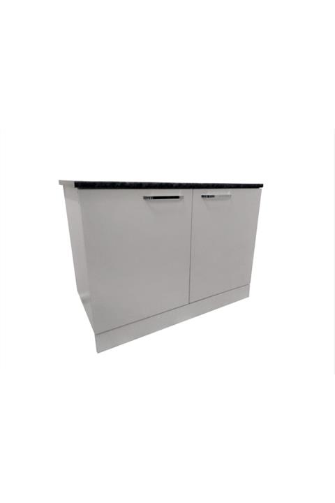 Ahşap Mobilya 120'cm Mutfak Dolabı Alt Modül Beyaz