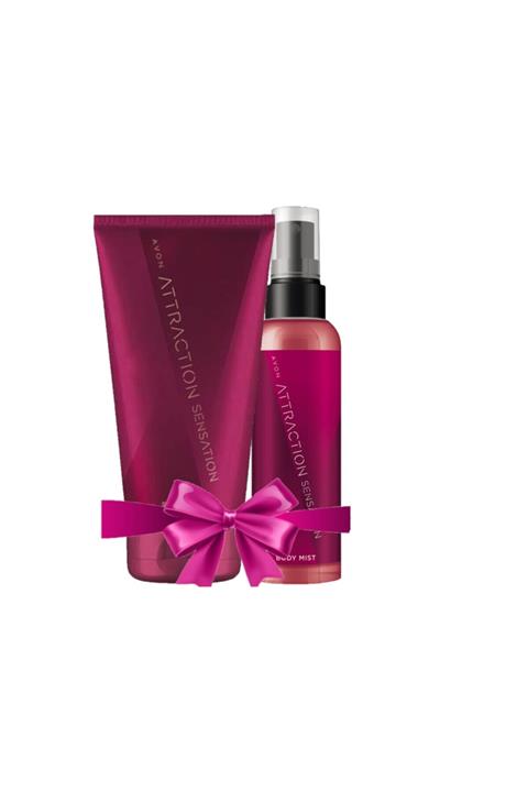 AVON Attraction Sensation Parfümlü Vücut Spreyi 100 Ml, Attraction Sensation Vücut Losyonu 150 Ml