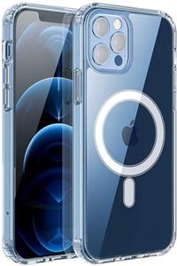 ROBEVE Iphone 12 Pro Max Mag Safe Uyumlu Şeffaf Kılıf Kablosuz Şarj Destekleyen Şeffaf Kılıf Mıknatıslı