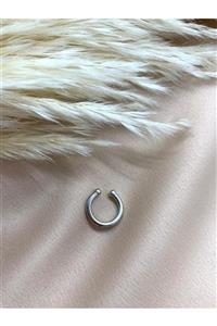 Queen B JewelryCo Silver Round Earcuff