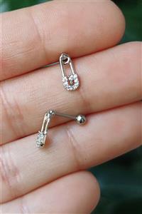 Salyangoz Company Cerrahi Çelik Kıkırdak Helix Tragus Piercing Çengelli Iğne Figür (1 Adet) Syceng