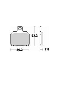 Moto Adv Garage Ducati 797 Supersport Arka Fren Balatası Sinterli Braking