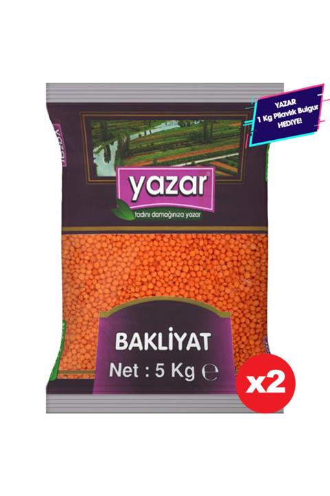 YAZAR Kırmızı Mercimek 5 Kg X 2 Pkt = 10 Kg