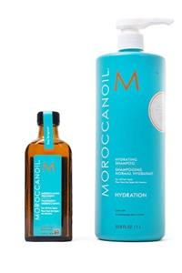 Moroccanoil Treatment Bakım Yağı 100 Ml + Hydrating Şampuan 1000 Ml