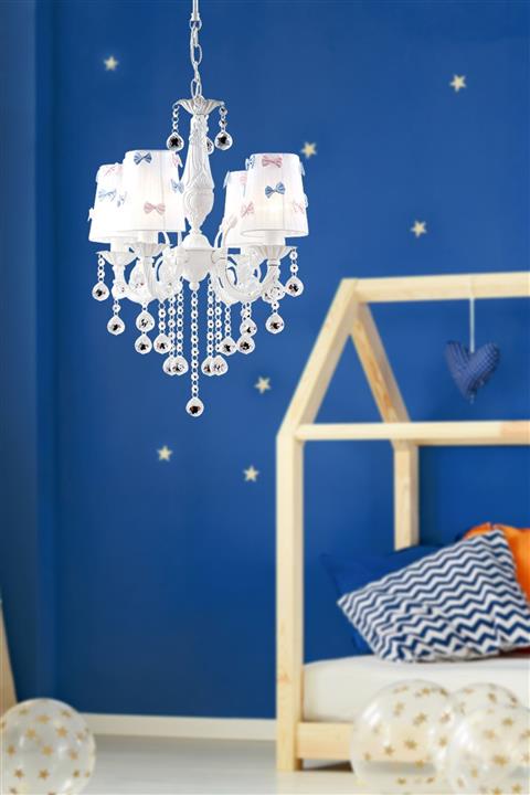 Apliqa Kınder 4 Lü Beyaz Çocuk Odası Avize