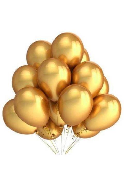 TATLI GÜNLER 12 Inç Metalik Gold Balon 10'lu