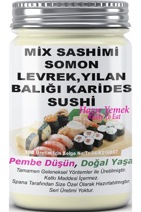 SPANA Mix Sashimi Somon Levrek,yılan Balığı Karides Sushi Ev Yapımı Katkısız 330gr