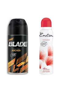 Blade Archer 150 ml Deodorant ve Emotion Romance 150 ml Deodorant