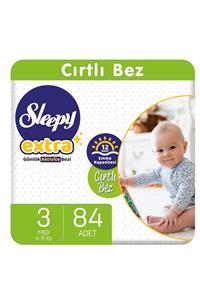 Sleepy Extra Günlük Aktivite Bezi 3 Numara Midi 84 Adet