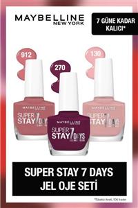 Maybelline New York Super Stay 7 Days 3'lü Jel Oje Seti