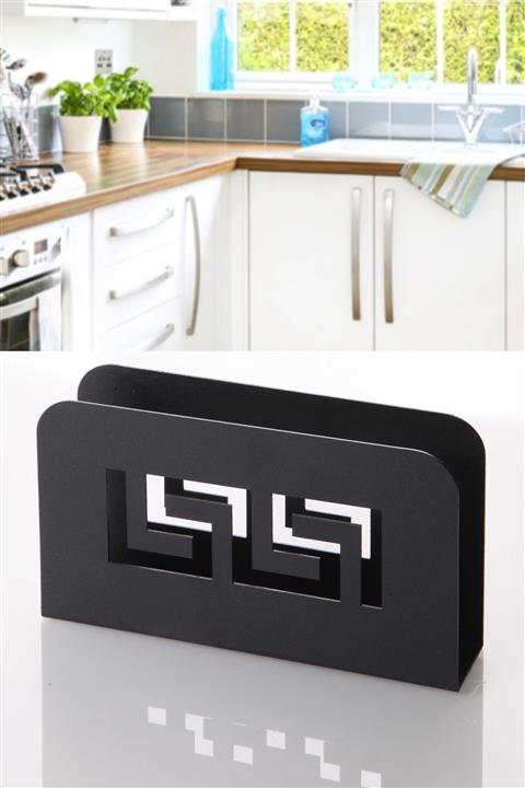 Manor Black Serisi Metal Dik Peçetelik