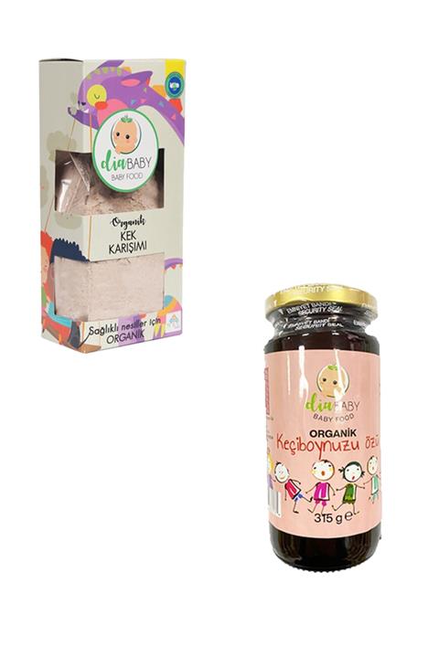 Dia Baby Organik Bebek Kek Karışımı 330 Gr + Organik Bebek Keçiboynuzu Özü 315 Gr