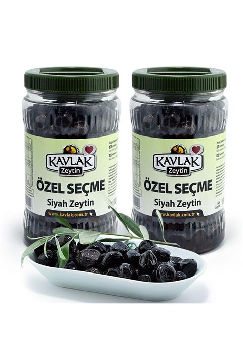 Kavlak Zeytin Kavlak Özel Seçme Gemlik Siyah Zeytin 1 Kg 2'li Özel Fiyat