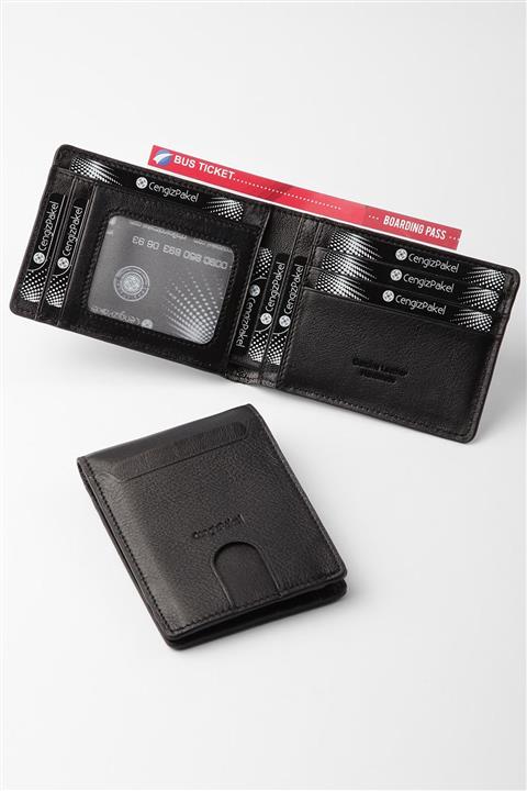 CENGİZ PAKEL Hakiki Deri Erkek Cüzdan (siyah)