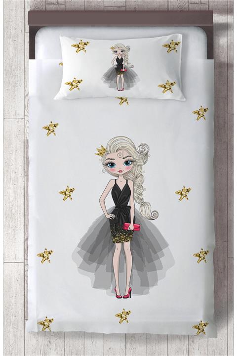 MEKTA HOME Prenses Kız Desenli Çocuk Odası Yatak Örtüsü Mktyto-274