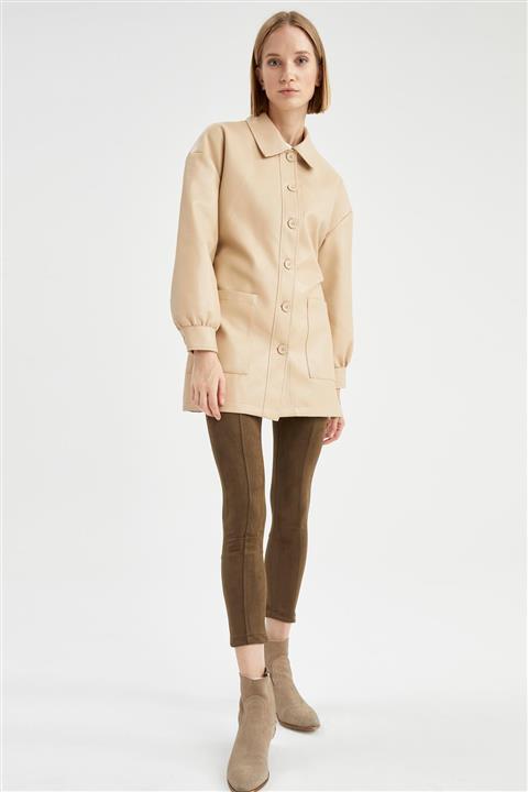 DeFacto Slim Fit Süet Tayt