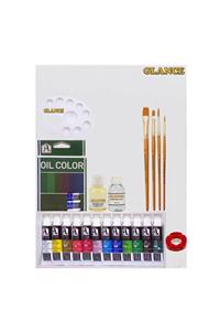 GLANCE 12 x 12 ml Ekonomik Yağlı Boya Başlangıç Set