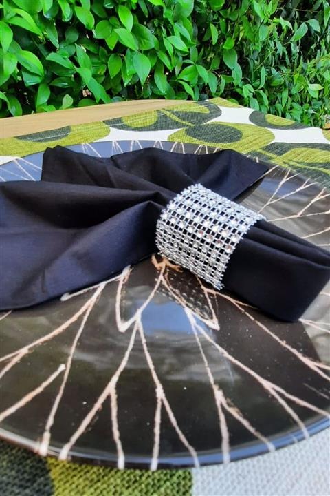 ESanat Evi 12 Adet Taşlı Şerit Peçete Yüzüğü