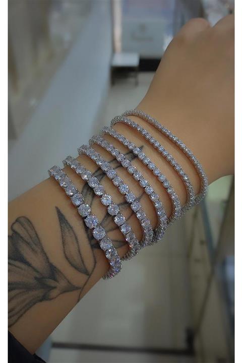 Erer Gümüş Gümüş Pırlanta Montür İthal Su Yolu Bileklik