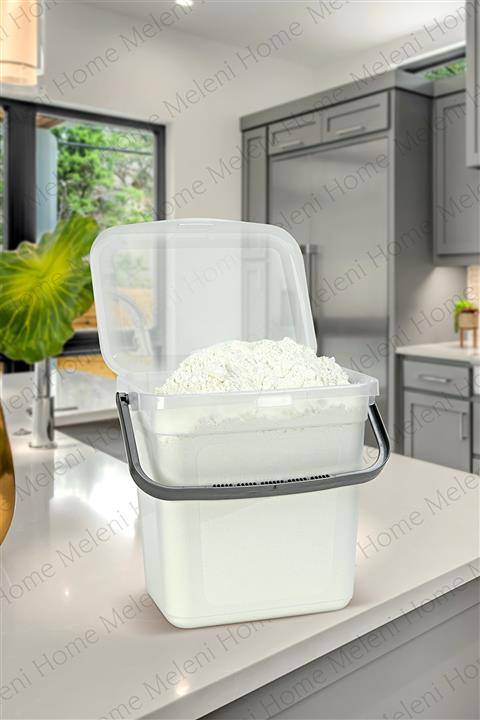 Meleni Home Un Ve Bakliyat Kabı 6 Litre Şeffaf