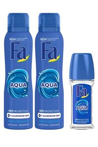 Fa Deodorant Aqua 150ml X 2 Adet+roll-on Aqua 50ml