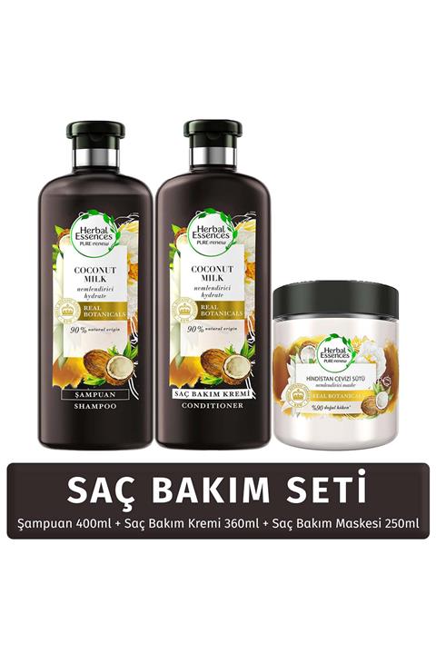 Herbal Essences Hindistan Cevizi Sütü  Saç Bakım Seti