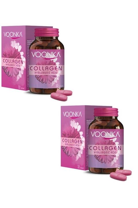 Voonka Bakır, Biotin, Selenyum, C Vitamini, Çinko İçeren Beauty Collagen 32 Tablet X2 Adet
